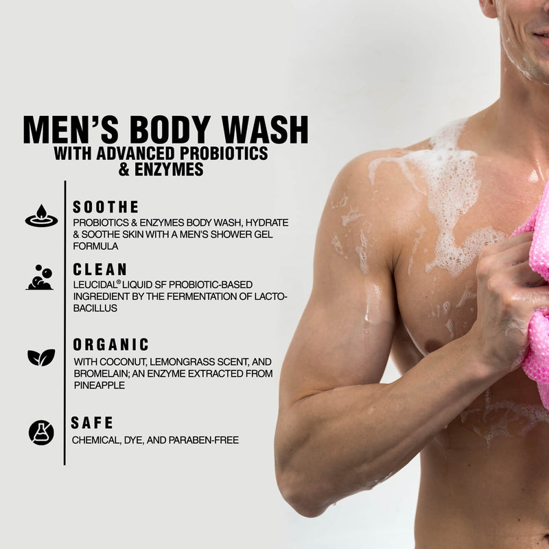 Probiotics & Enzymes Body Wash for Men